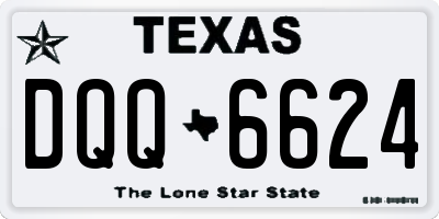 TX license plate DQQ6624
