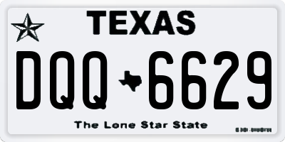 TX license plate DQQ6629