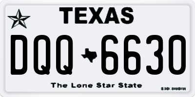 TX license plate DQQ6630