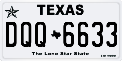 TX license plate DQQ6633