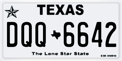 TX license plate DQQ6642