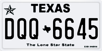 TX license plate DQQ6645