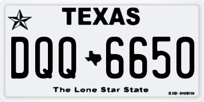 TX license plate DQQ6650
