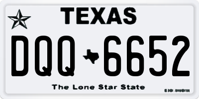 TX license plate DQQ6652