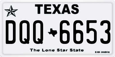 TX license plate DQQ6653