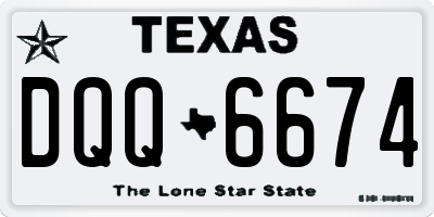 TX license plate DQQ6674