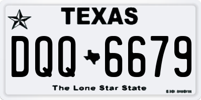 TX license plate DQQ6679
