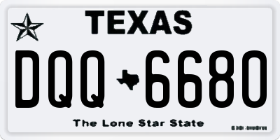TX license plate DQQ6680