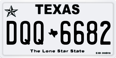 TX license plate DQQ6682