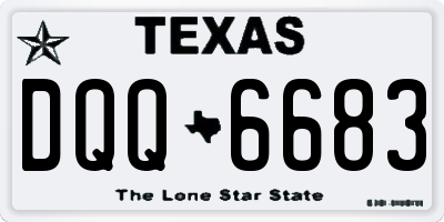 TX license plate DQQ6683