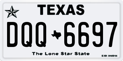 TX license plate DQQ6697