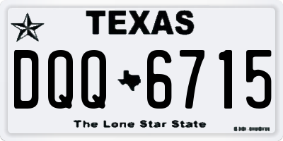 TX license plate DQQ6715