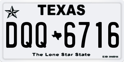 TX license plate DQQ6716