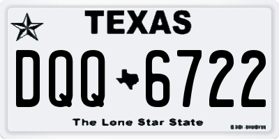 TX license plate DQQ6722