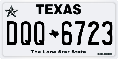 TX license plate DQQ6723