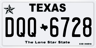 TX license plate DQQ6728
