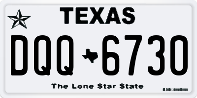 TX license plate DQQ6730