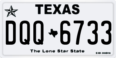 TX license plate DQQ6733
