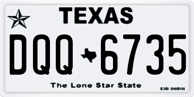 TX license plate DQQ6735