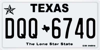 TX license plate DQQ6740