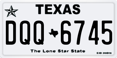 TX license plate DQQ6745