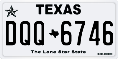 TX license plate DQQ6746