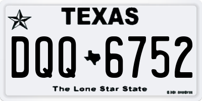 TX license plate DQQ6752