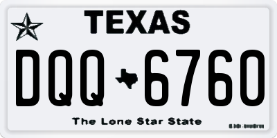 TX license plate DQQ6760