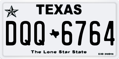 TX license plate DQQ6764