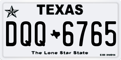 TX license plate DQQ6765