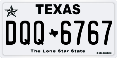 TX license plate DQQ6767