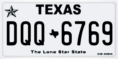 TX license plate DQQ6769