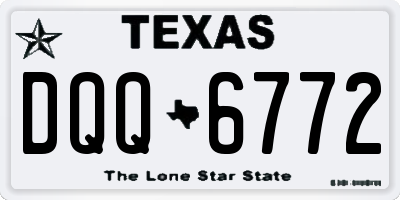 TX license plate DQQ6772