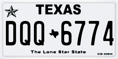 TX license plate DQQ6774