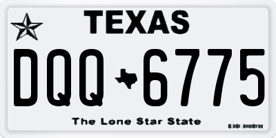 TX license plate DQQ6775