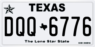 TX license plate DQQ6776
