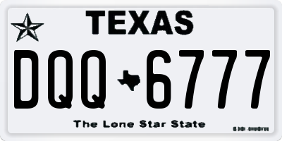 TX license plate DQQ6777
