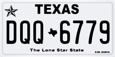 TX license plate DQQ6779