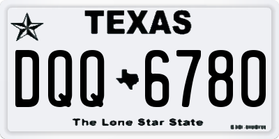 TX license plate DQQ6780