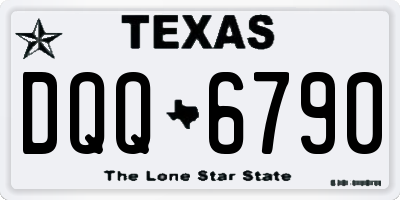 TX license plate DQQ6790