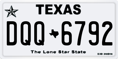 TX license plate DQQ6792