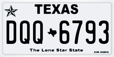TX license plate DQQ6793