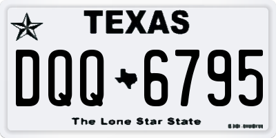 TX license plate DQQ6795