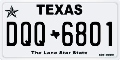 TX license plate DQQ6801