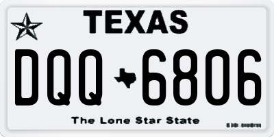 TX license plate DQQ6806