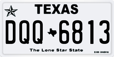 TX license plate DQQ6813