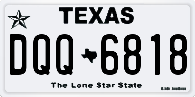 TX license plate DQQ6818