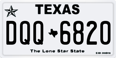 TX license plate DQQ6820