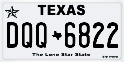 TX license plate DQQ6822