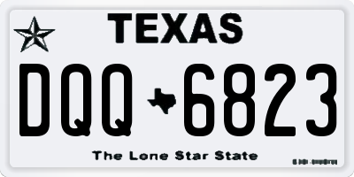 TX license plate DQQ6823